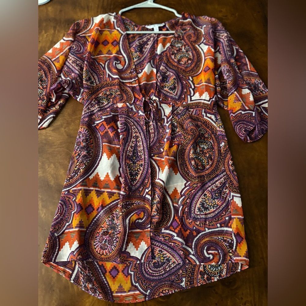 CAbi 841 Epic Tunic Kimono Top Multicolor Size S - Picture 3 of 11